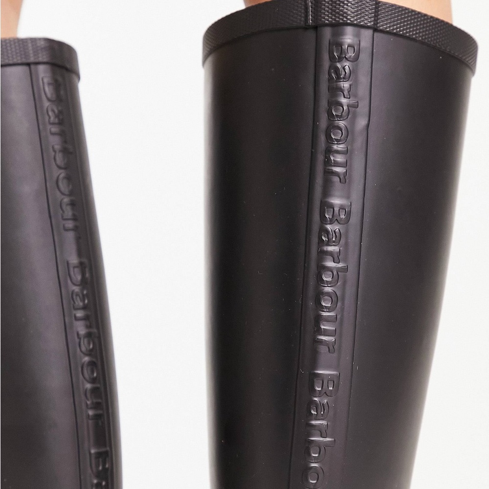 NWB BARBOUR Abbey Tall Wellington Black Rain Boot - Size: 10 | EU 42 - Picture 4 of 8